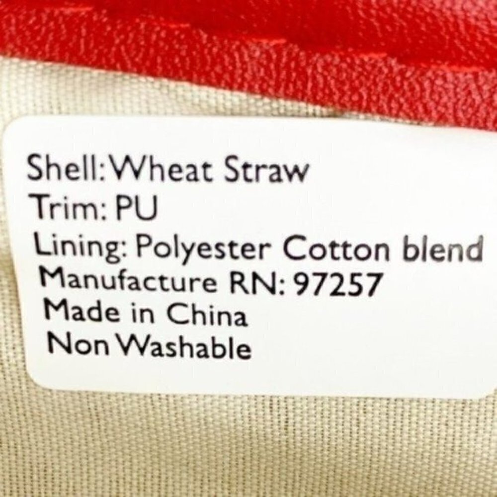 Laura Geller Beauty Lined straw tote beauty bag 11” X 15”  Woven Wheat Straw - Picture 8 of 8